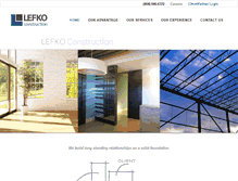 Tablet Screenshot of lefkoconstruction.com